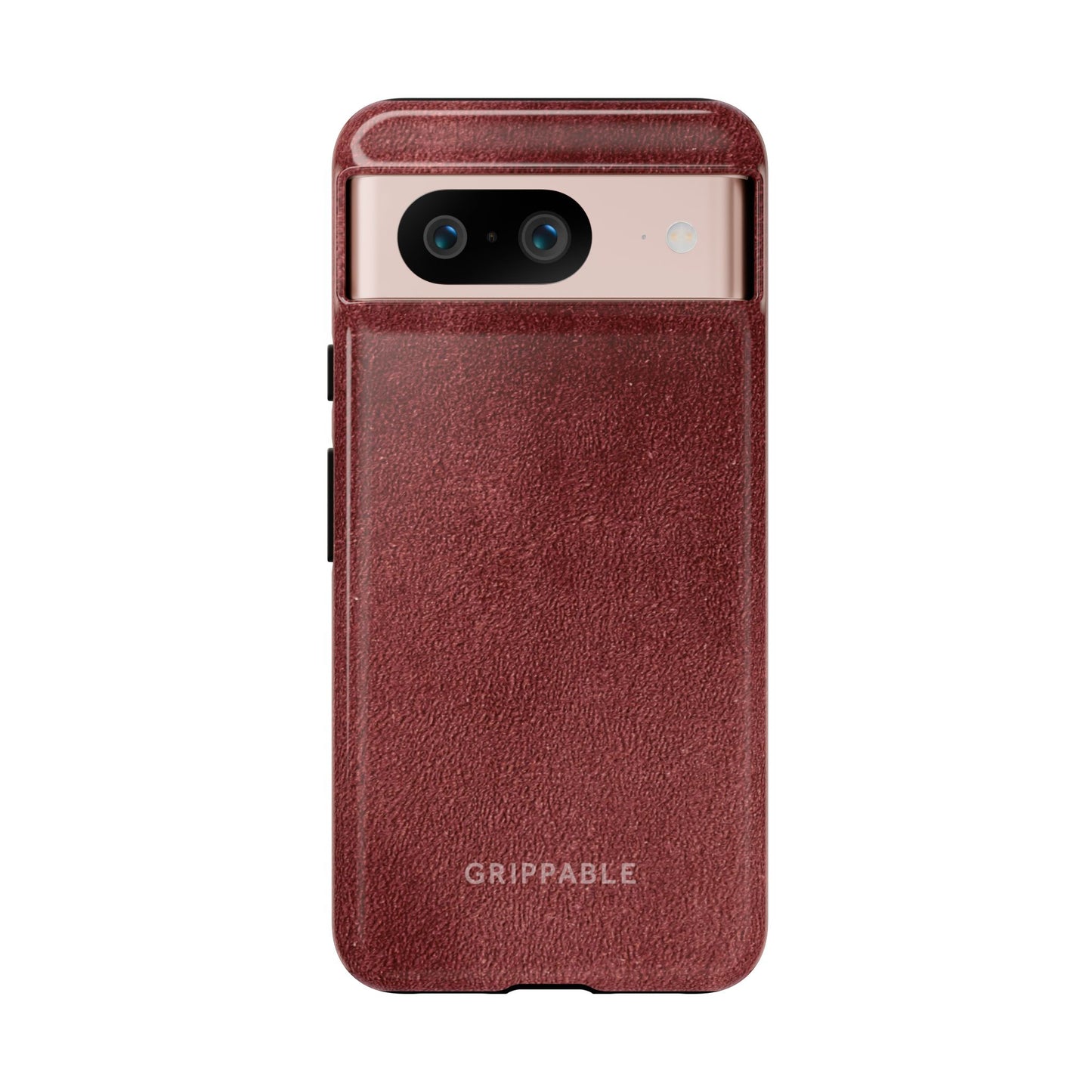 Suede Effect Maroon Tough Mobile Phone Case