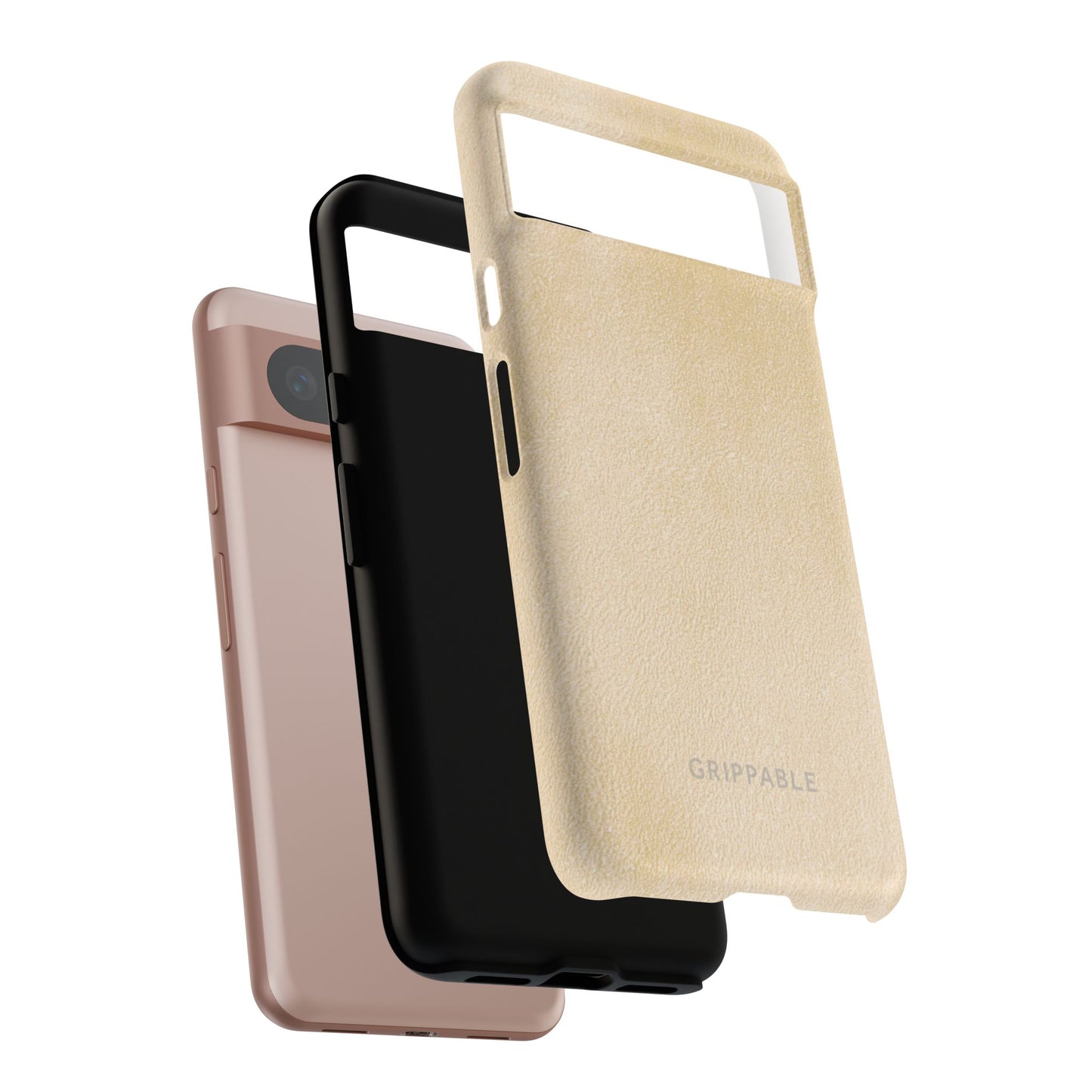Suede Effect Ecru Tough Mobile Phone Case