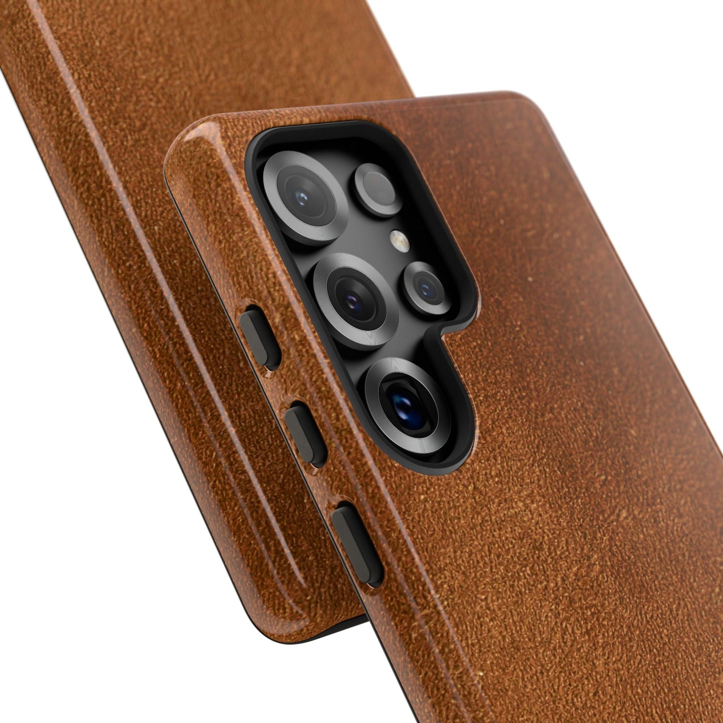 Suede Effect Tan Tough Mobile Phone Case