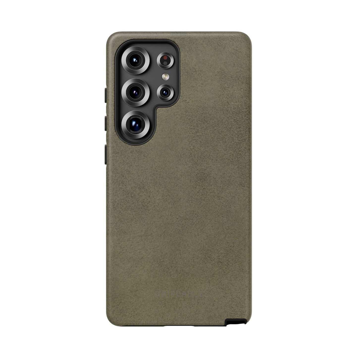 Suede Effect Khaki Tough Mobile Phone Case