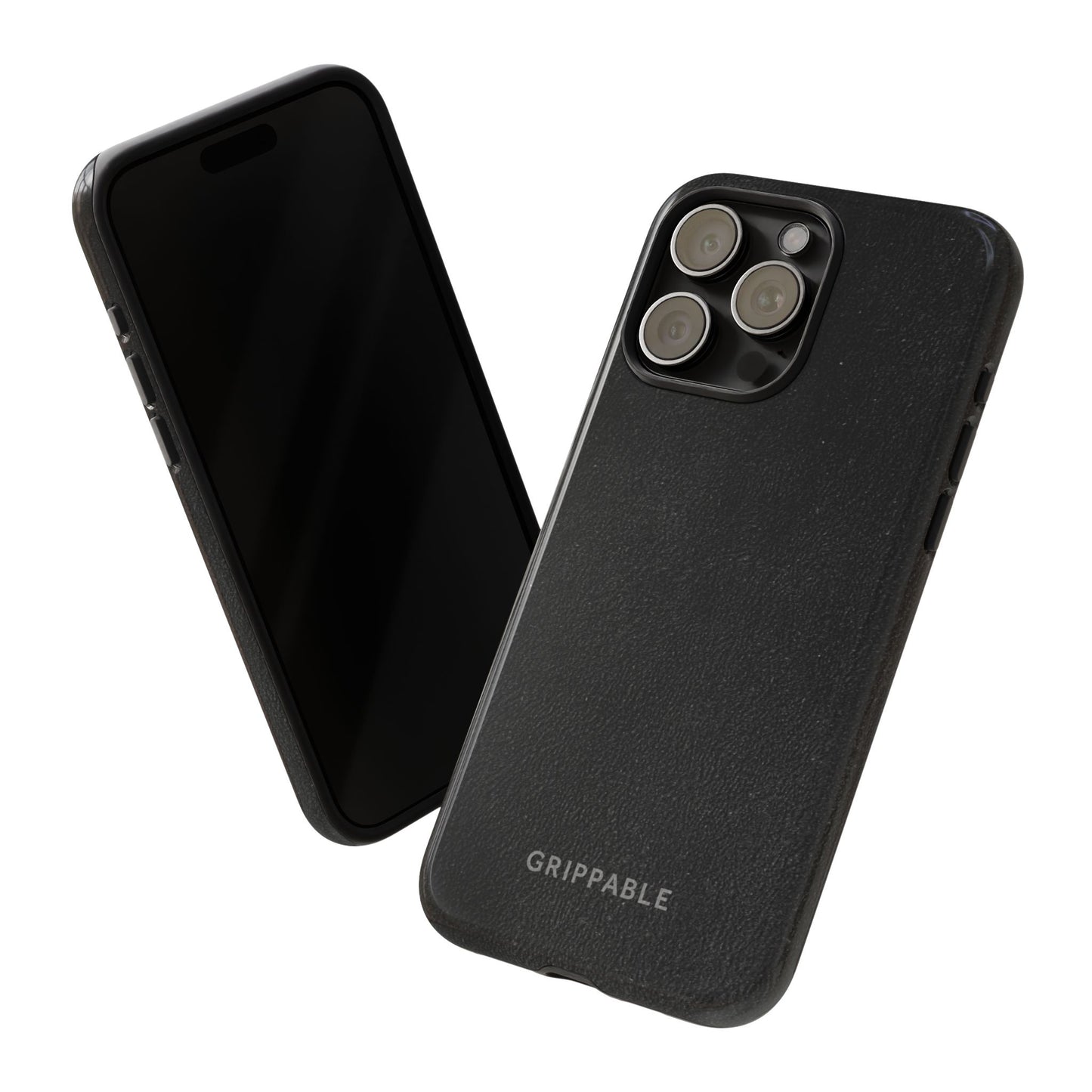 Suede Effect Black Tough Mobile Phone Case