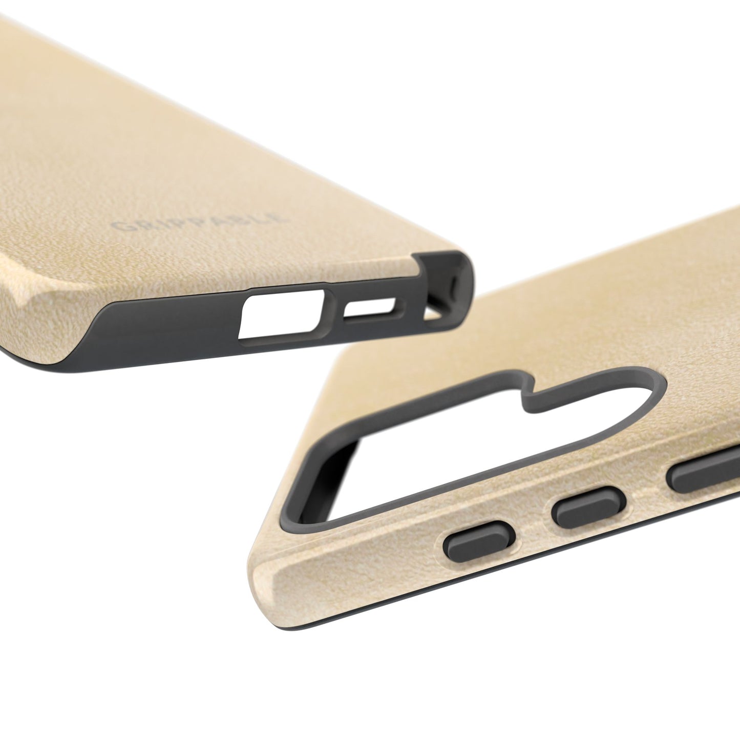 Suede Effect Ecru Tough Mobile Phone Case