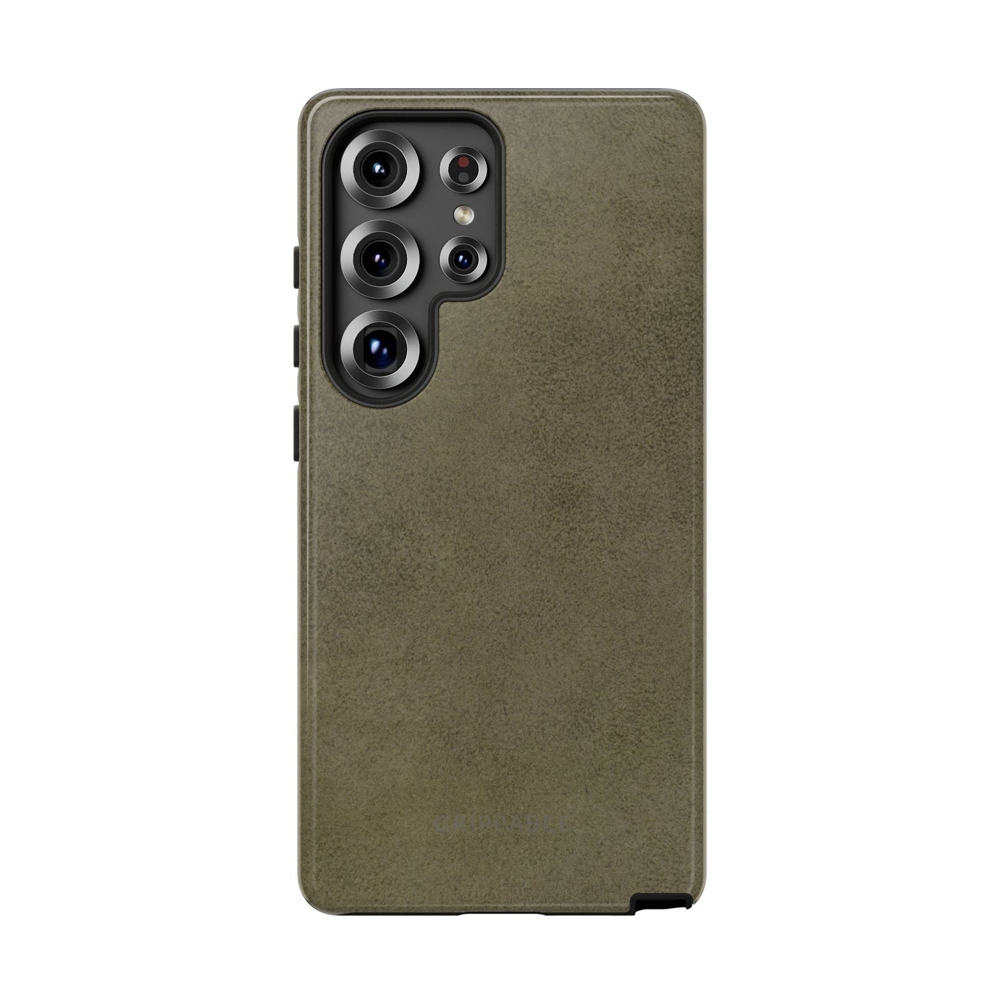 Suede Effect Khaki Tough Mobile Phone Case