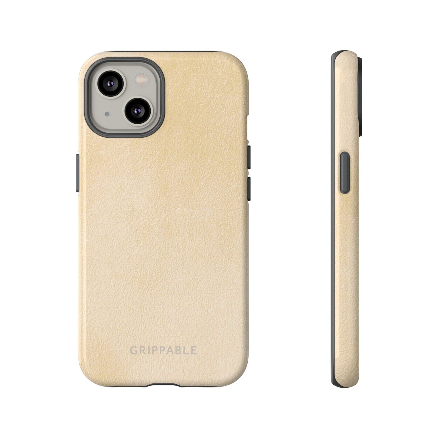 Suede Effect Ecru Tough Mobile Phone Case