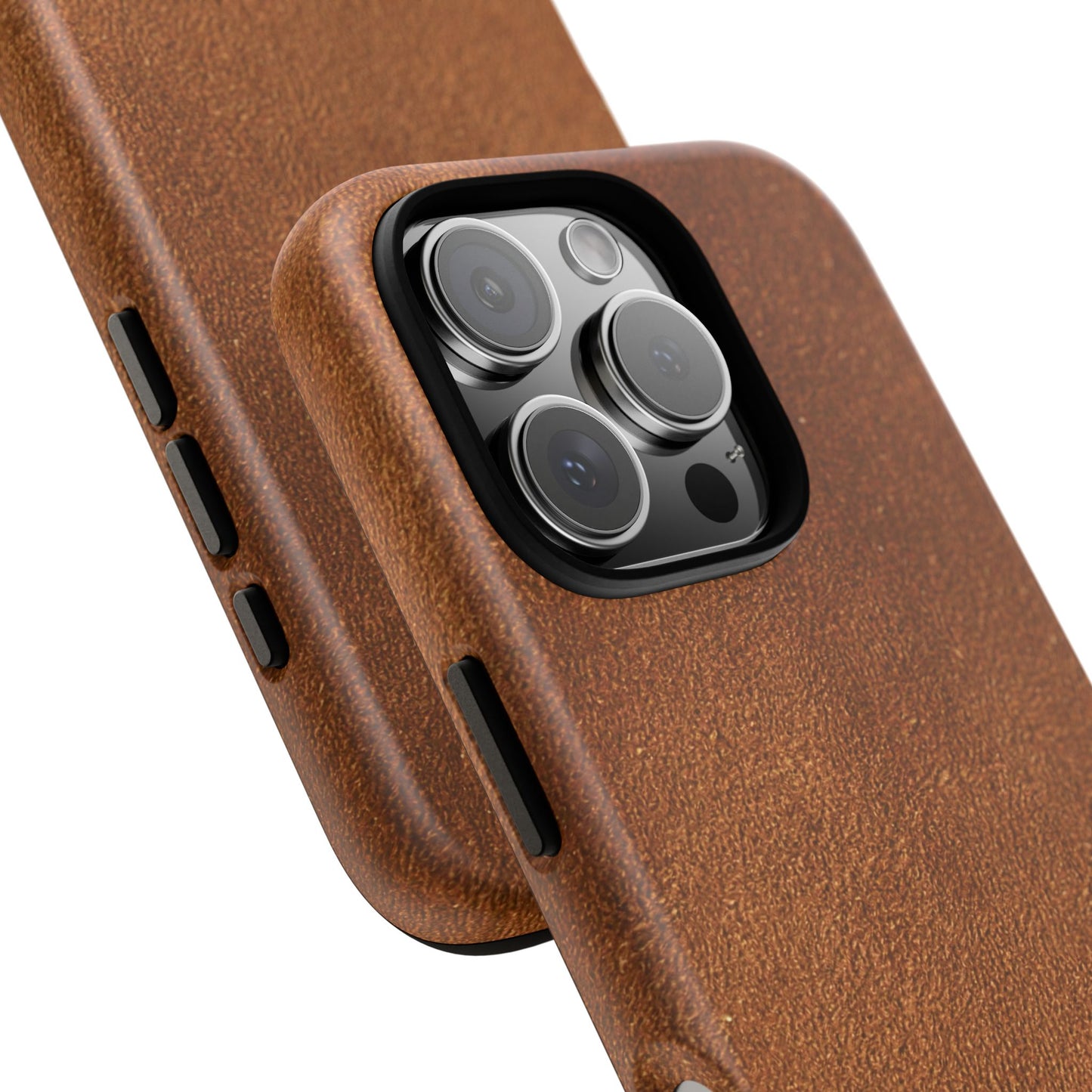 Suede Effect Tan Tough Mobile Phone Case