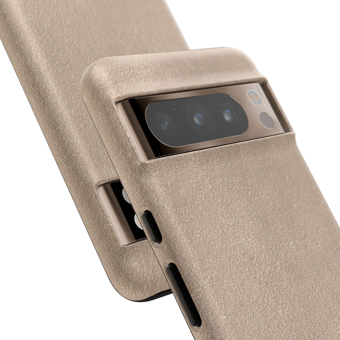 Suede Effect Beige Tough Mobile Phone Case