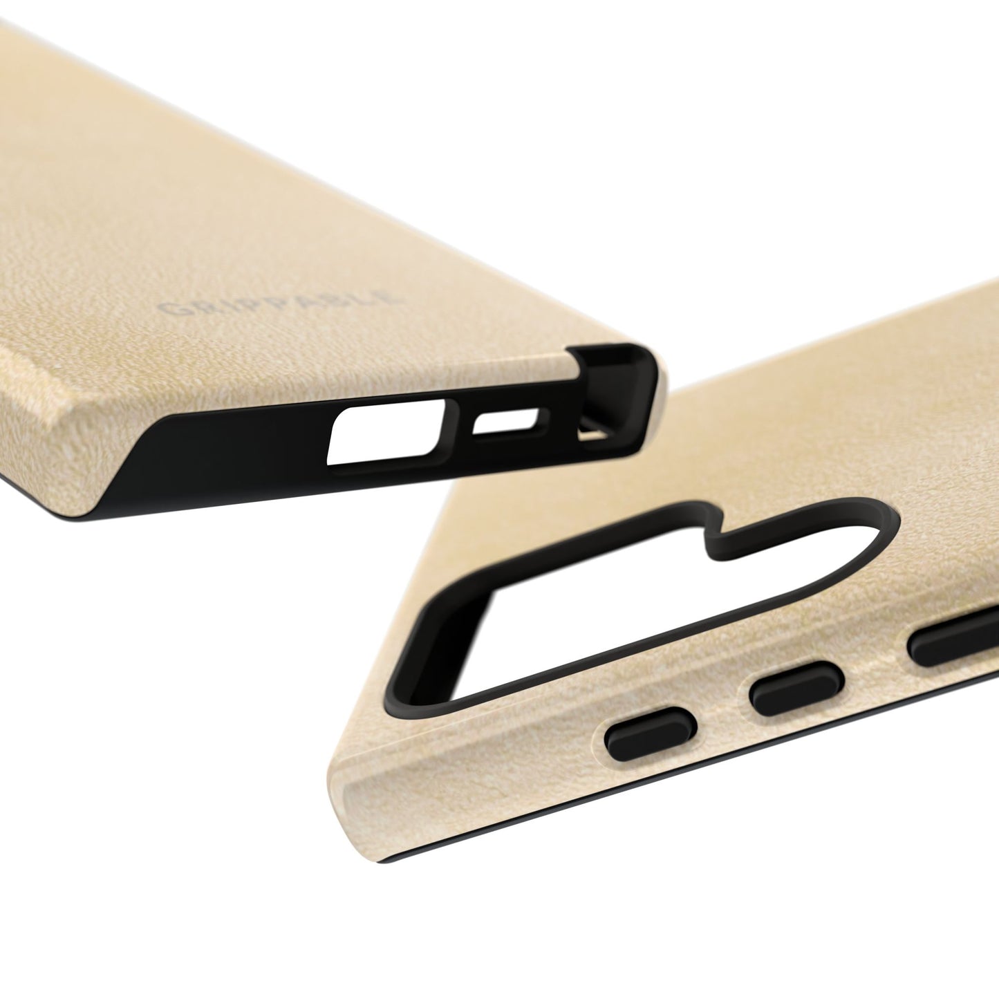 Suede Effect Ecru Tough Mobile Phone Case