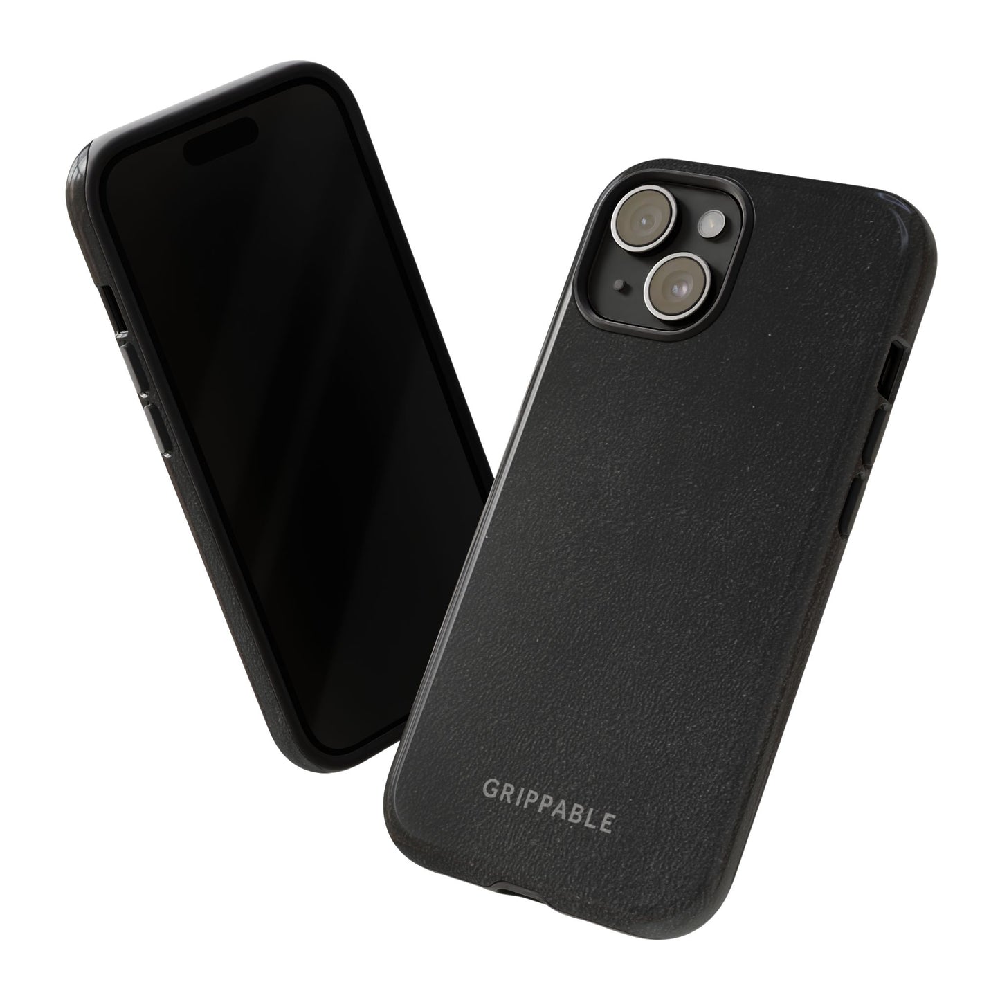 Suede Effect Black Tough Mobile Phone Case