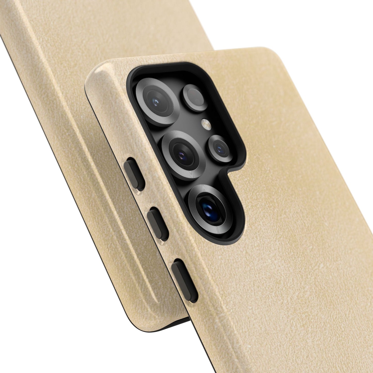 Suede Effect Ecru Tough Mobile Phone Case