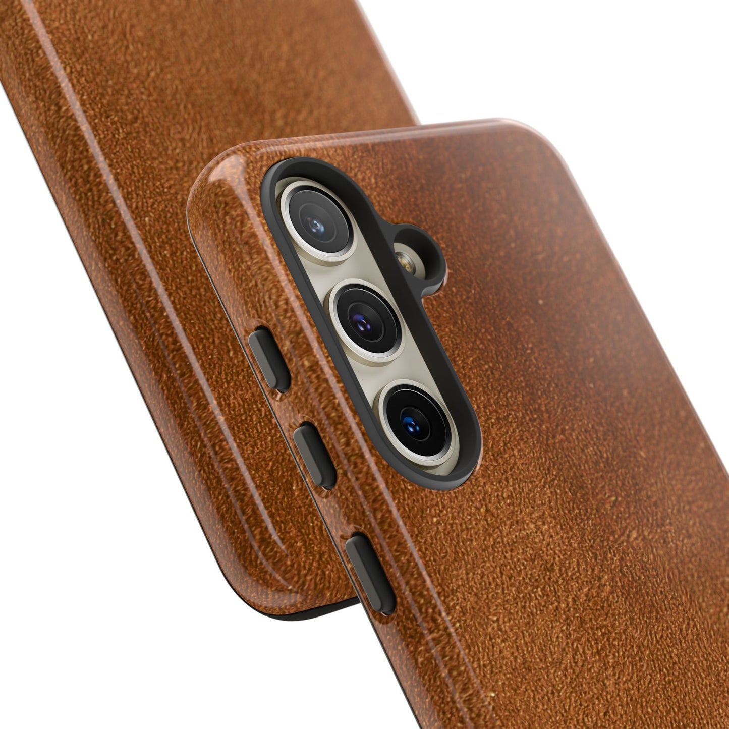 Suede Effect Tan Tough Mobile Phone Case