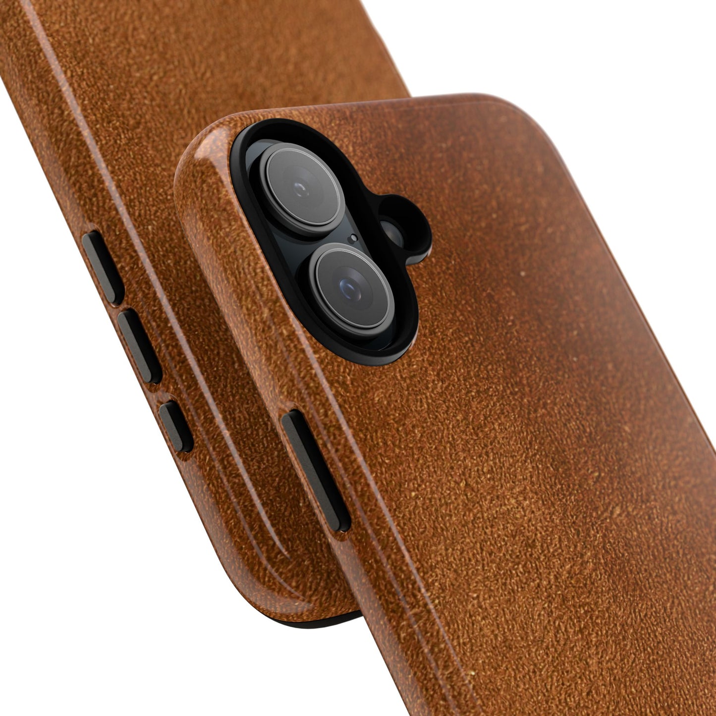 Suede Effect Tan Tough Mobile Phone Case