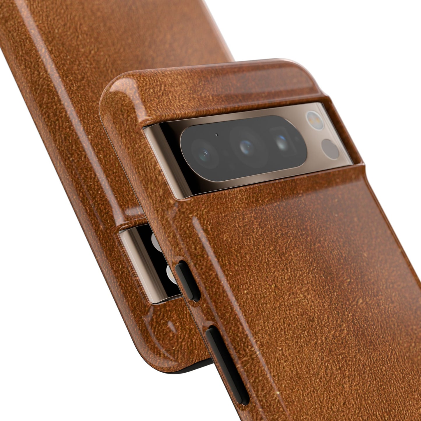 Suede Effect Tan Tough Mobile Phone Case