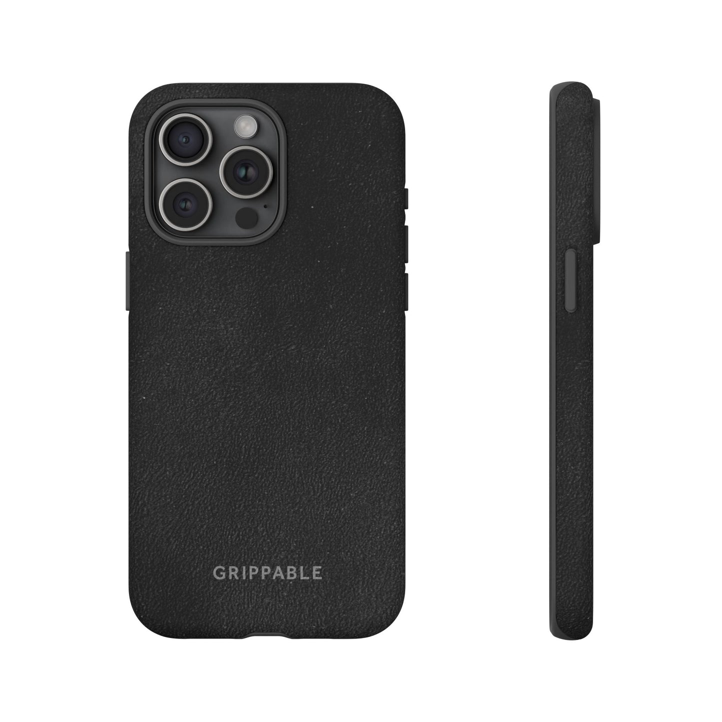 Suede Effect Black Tough Mobile Phone Case