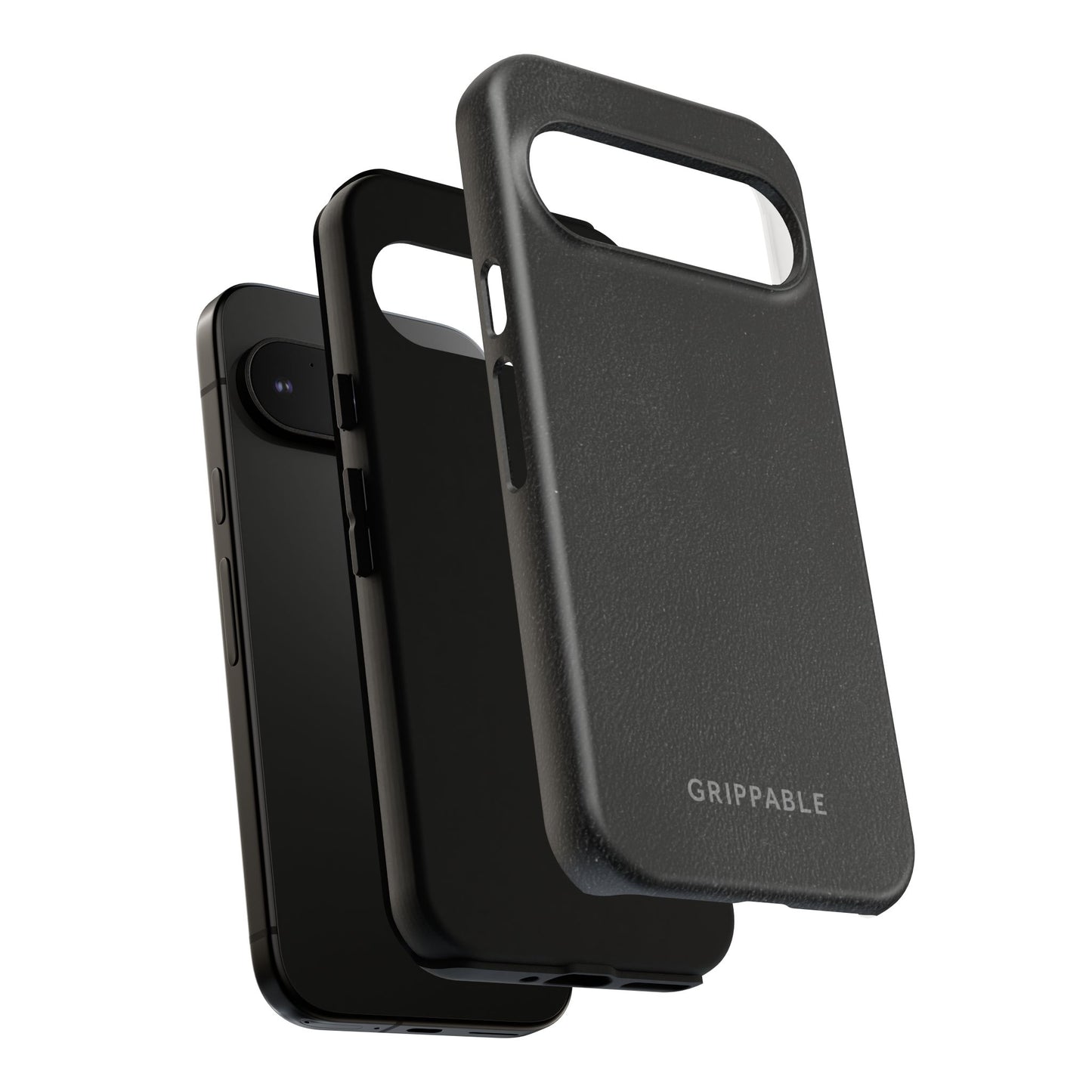 Suede Effect Black Tough Mobile Phone Case