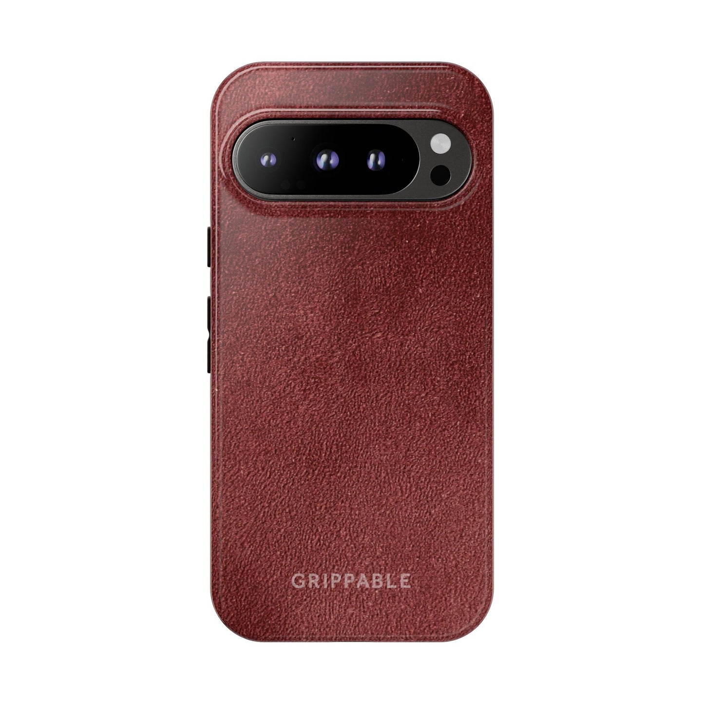Suede Effect Maroon Tough Mobile Phone Case