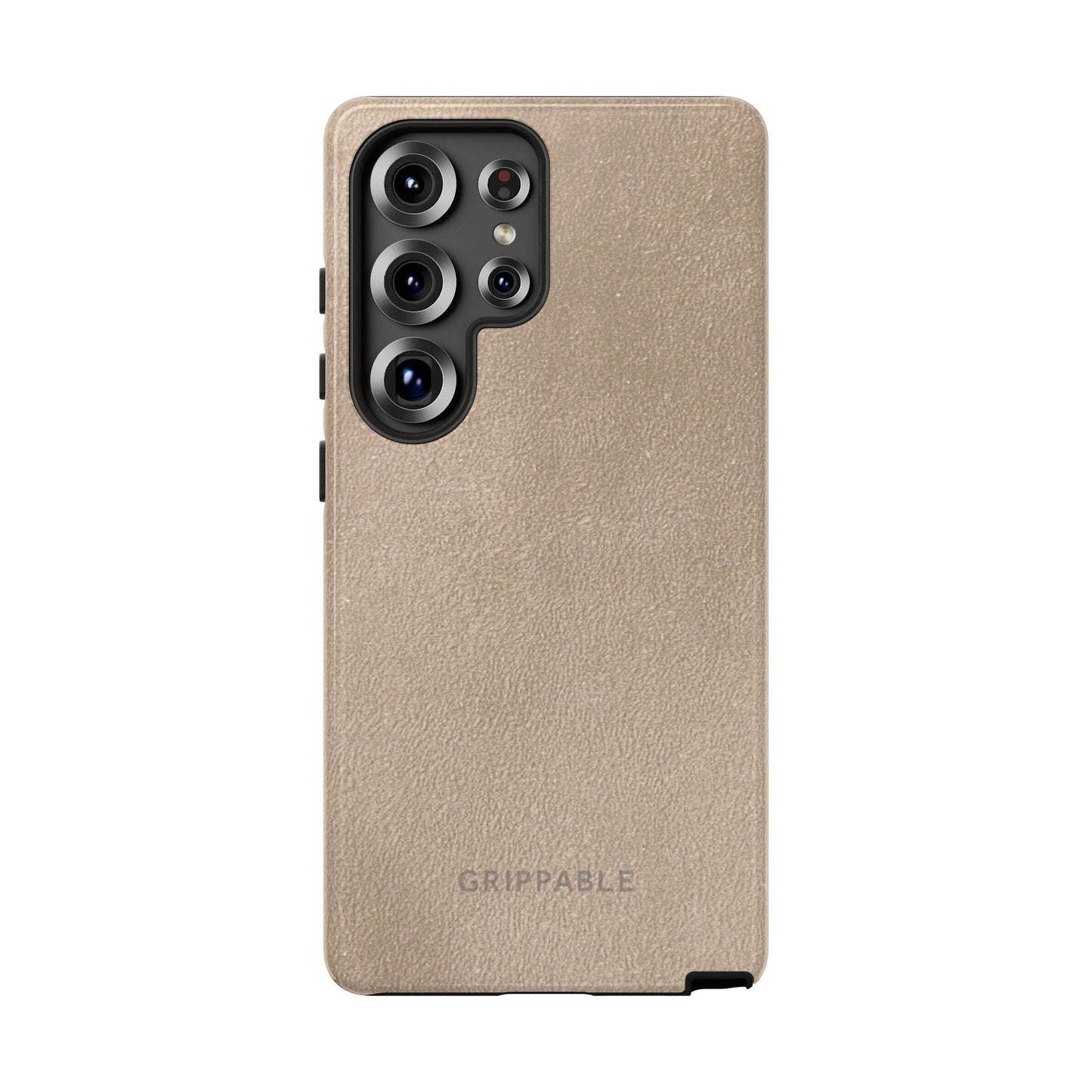 Suede Effect Beige Tough Mobile Phone Case