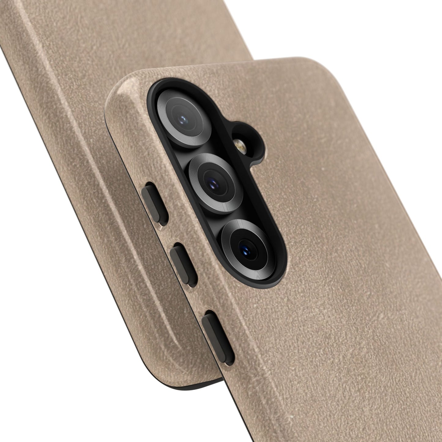 Suede Effect Beige Tough Mobile Phone Case