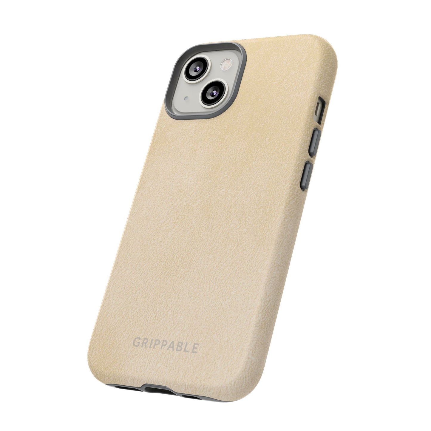 Suede Effect Ecru Tough Mobile Phone Case