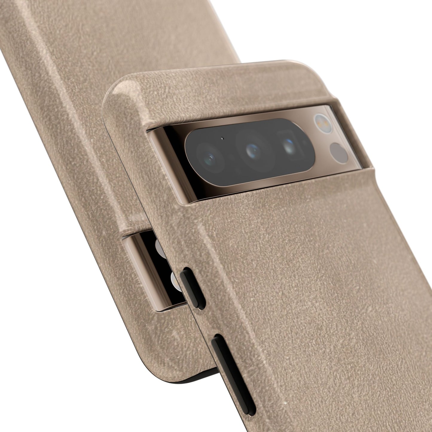 Suede Effect Beige Tough Mobile Phone Case