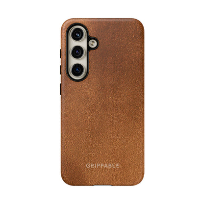 Suede Effect Tan Tough Mobile Phone Case