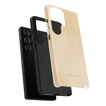 Suede Effect Ecru Tough Mobile Phone Case