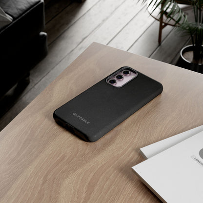 Suede Effect Black Tough Mobile Phone Case