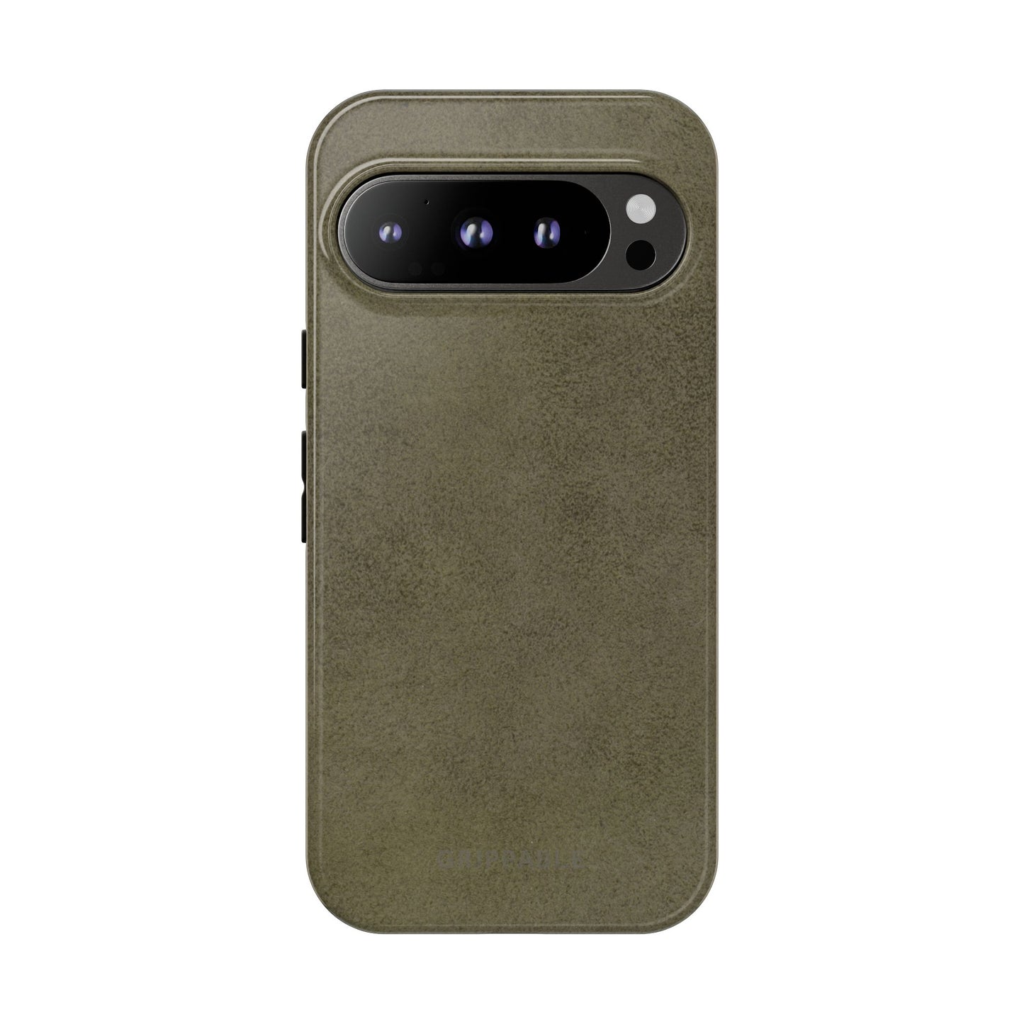 Suede Effect Khaki Tough Mobile Phone Case