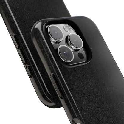 Suede Effect Black Tough Mobile Phone Case