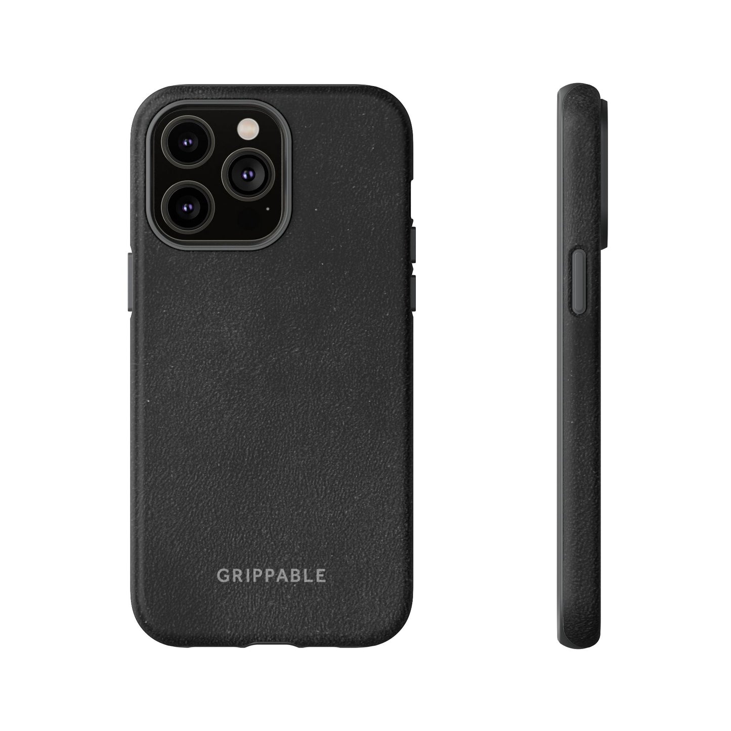 Suede Effect Black Tough Mobile Phone Case