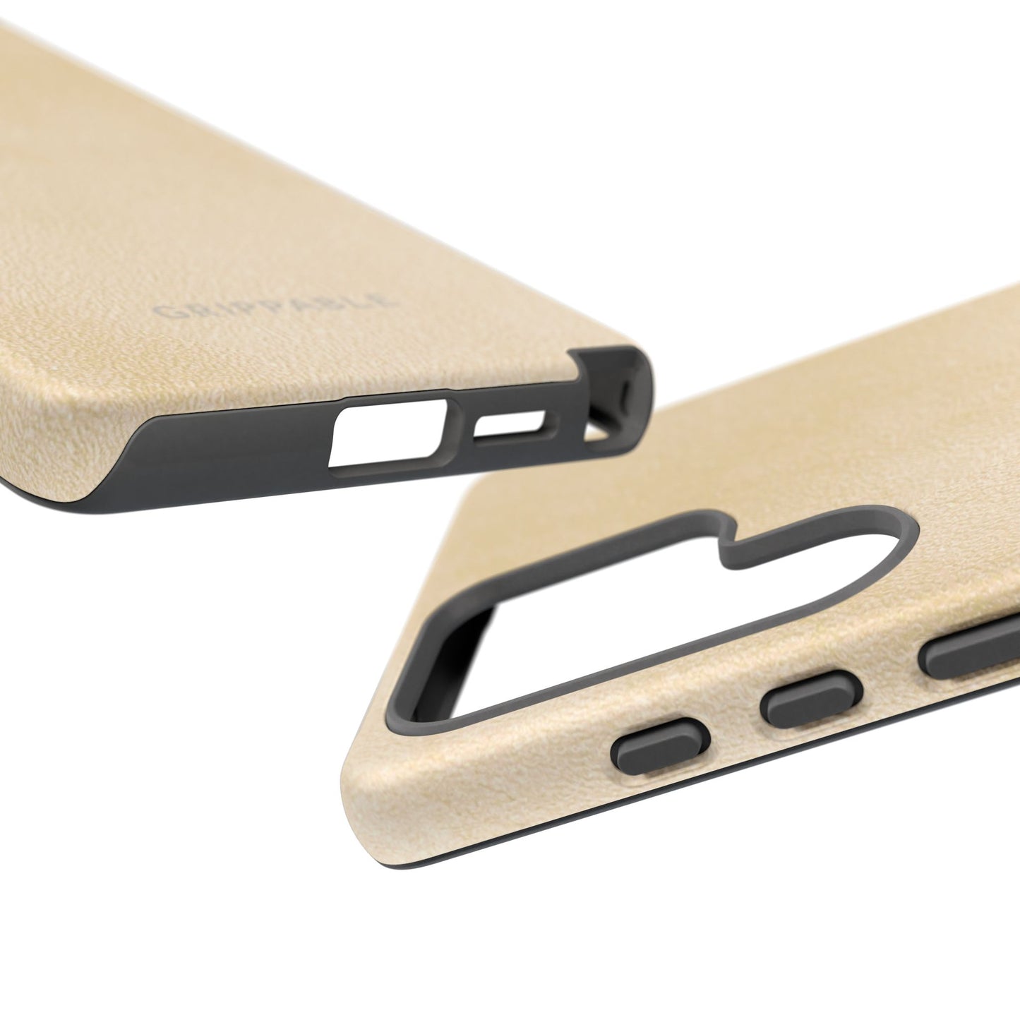 Suede Effect Ecru Tough Mobile Phone Case