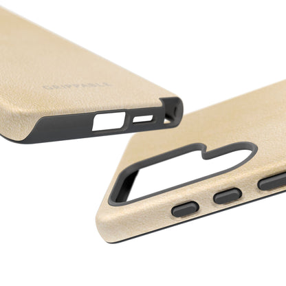Suede Effect Ecru Tough Mobile Phone Case