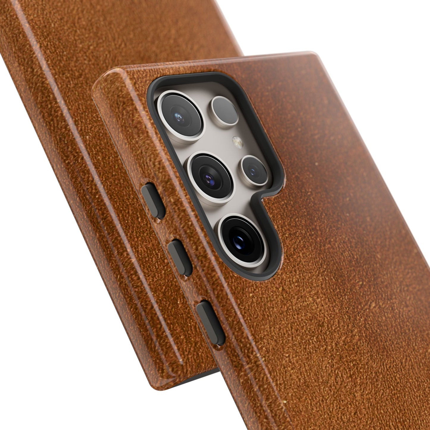 Suede Effect Tan Tough Mobile Phone Case