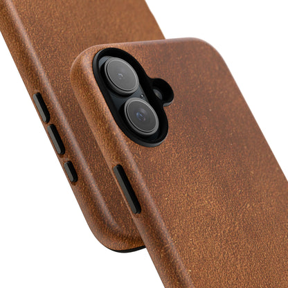 Suede Effect Tan Tough Mobile Phone Case