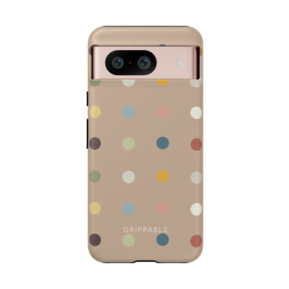 Polka Beige Tough Mobile Phone Case