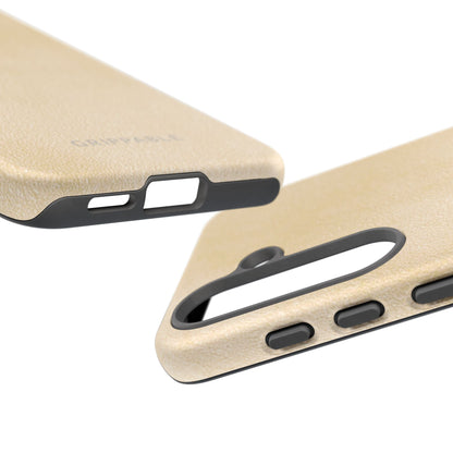 Suede Effect Ecru Tough Mobile Phone Case