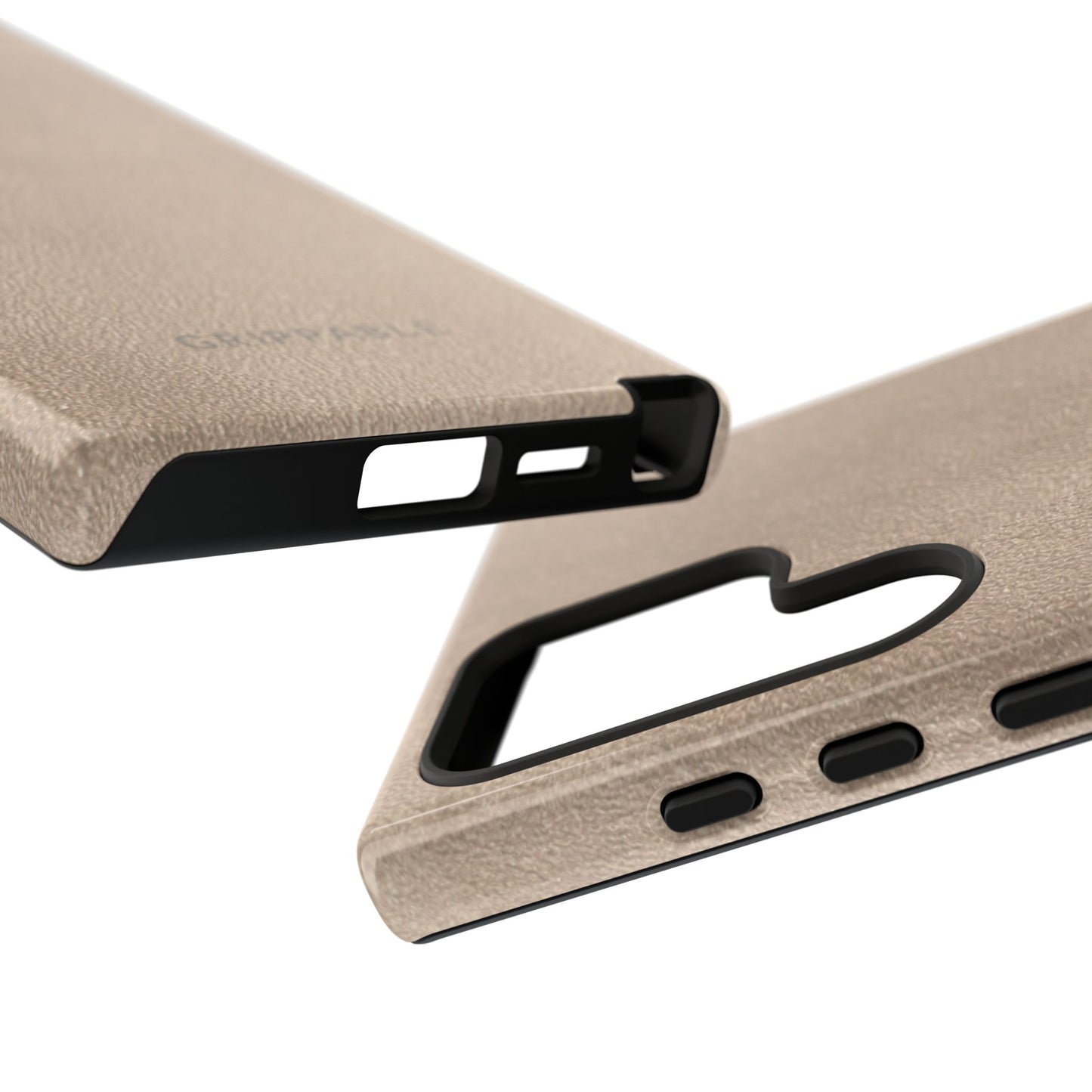 Suede Effect Beige Tough Mobile Phone Case