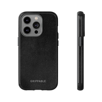 Suede Effect Black Tough Mobile Phone Case