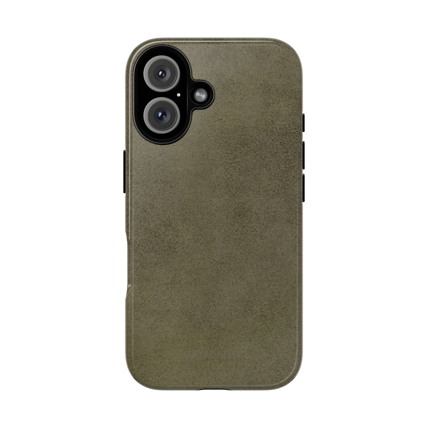 Suede Effect Khaki Tough Mobile Phone Case