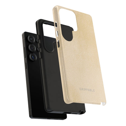 Suede Effect Ecru Tough Mobile Phone Case