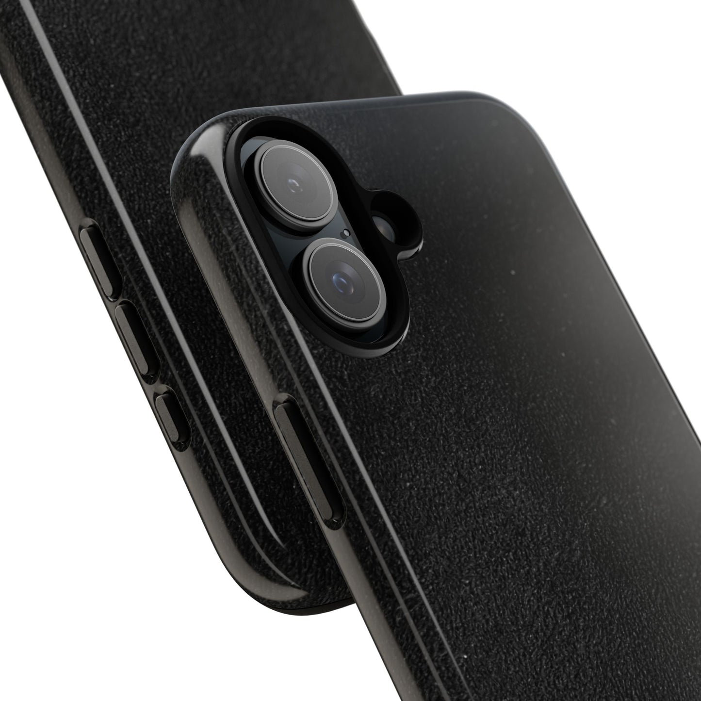 Suede Effect Black Tough Mobile Phone Case