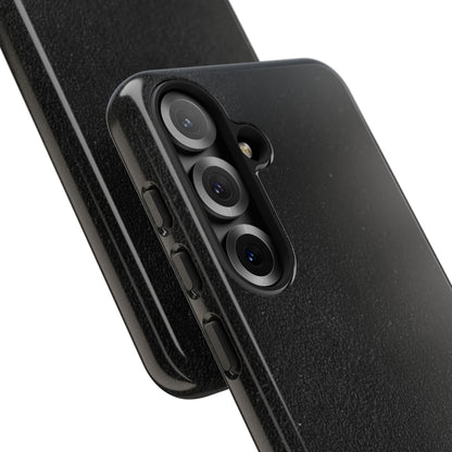 Suede Effect Black Tough Mobile Phone Case
