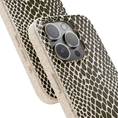Snake Skin Print Biodegradable Mobile Phone Case Magsafe