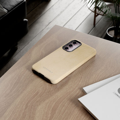 Suede Effect Ecru Tough Mobile Phone Case