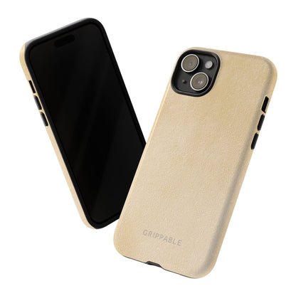 Suede Effect Ecru Tough Mobile Phone Case