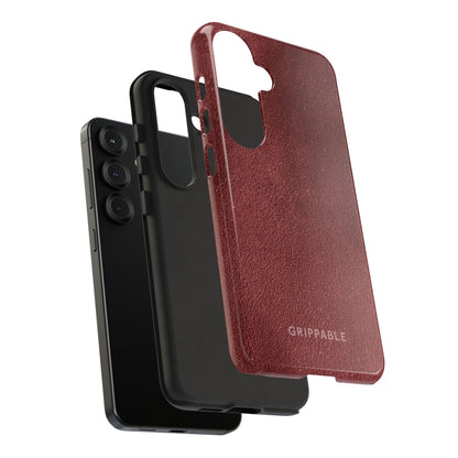 Suede Effect Maroon Tough Mobile Phone Case