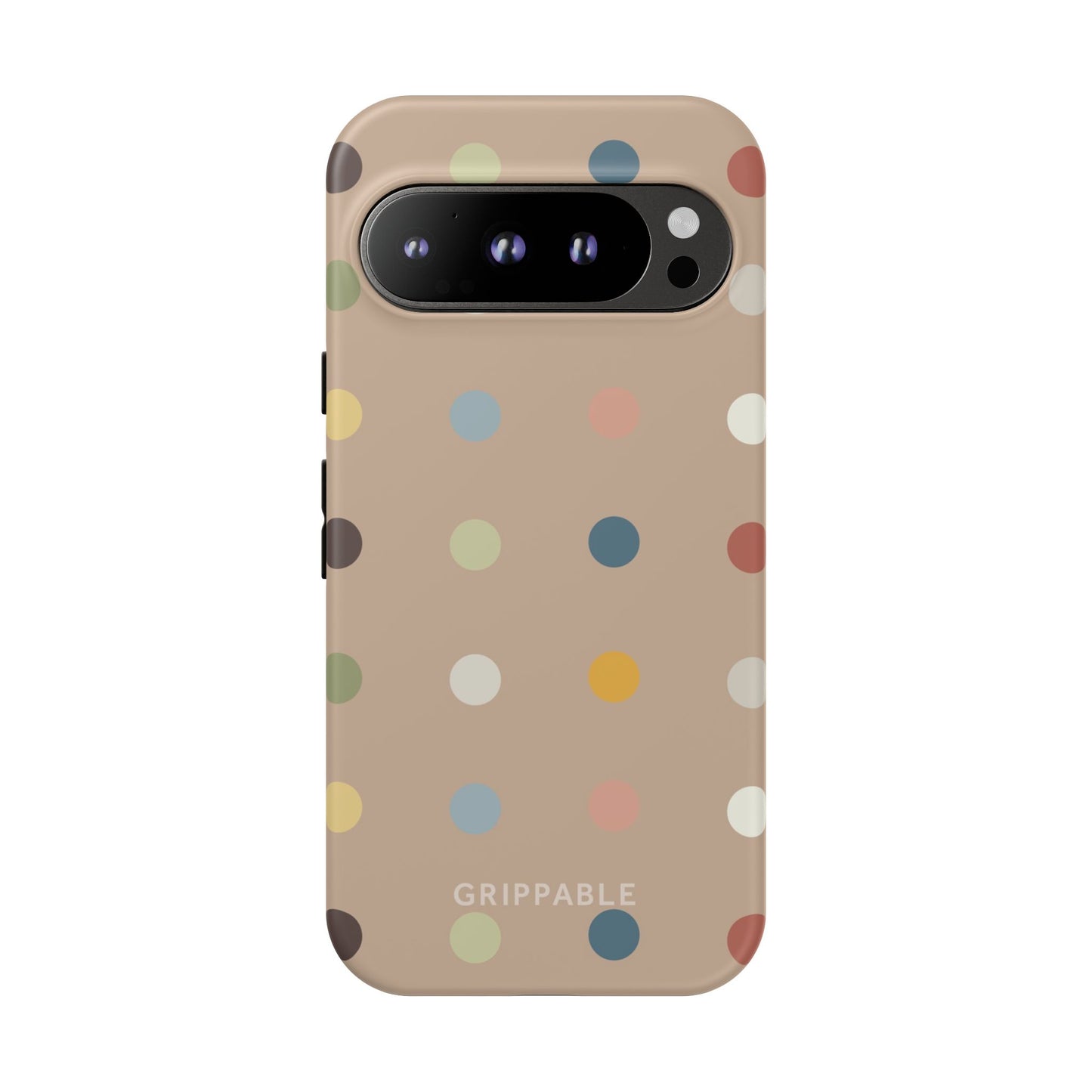 Polka Beige Tough Mobile Phone Case