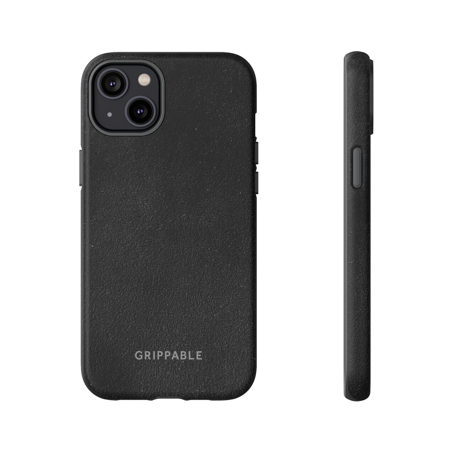 Suede Effect Black Tough Mobile Phone Case