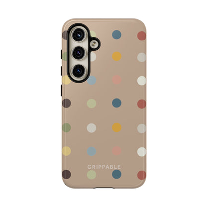 Polka Beige Tough Mobile Phone Case