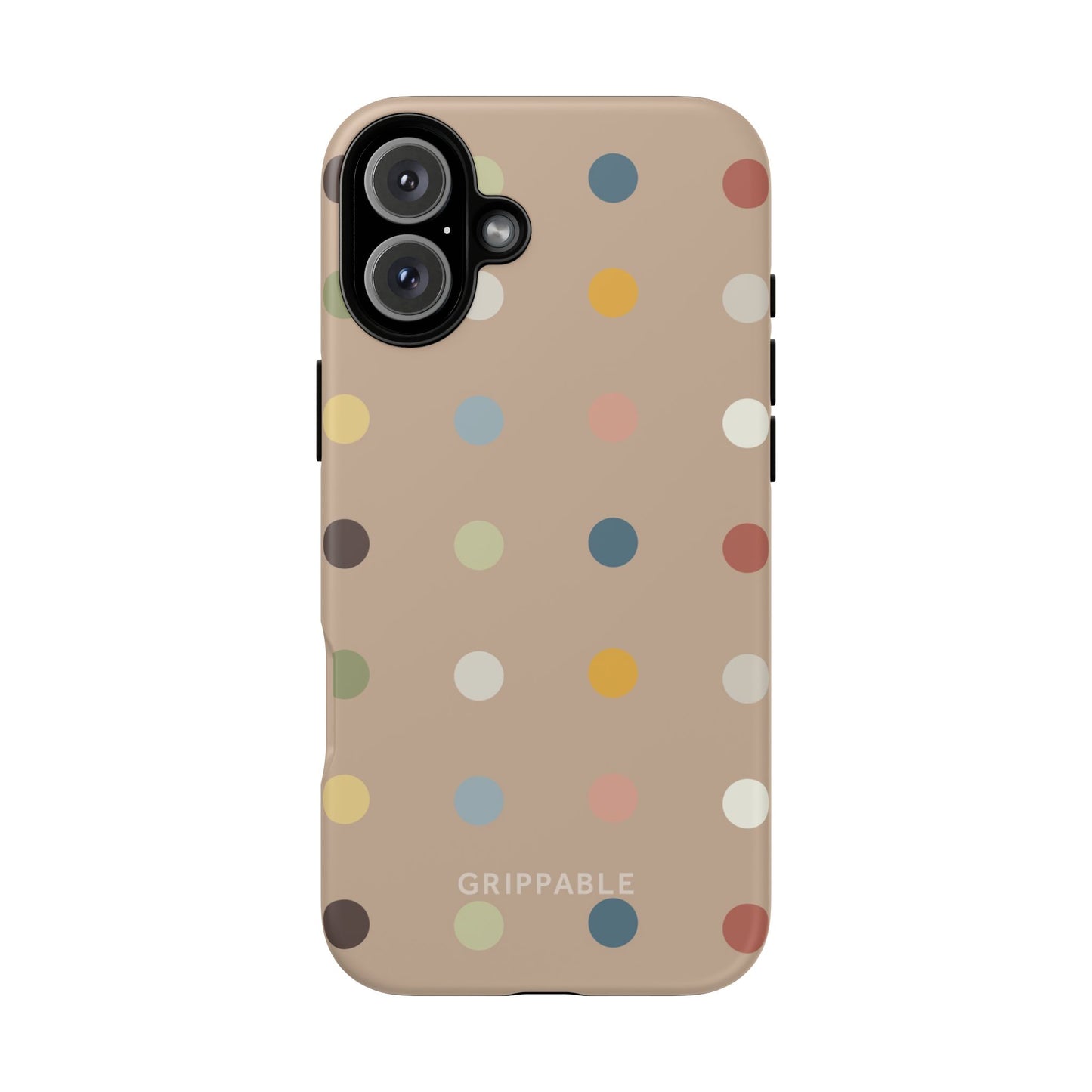 Polka Beige Tough Mobile Phone Case