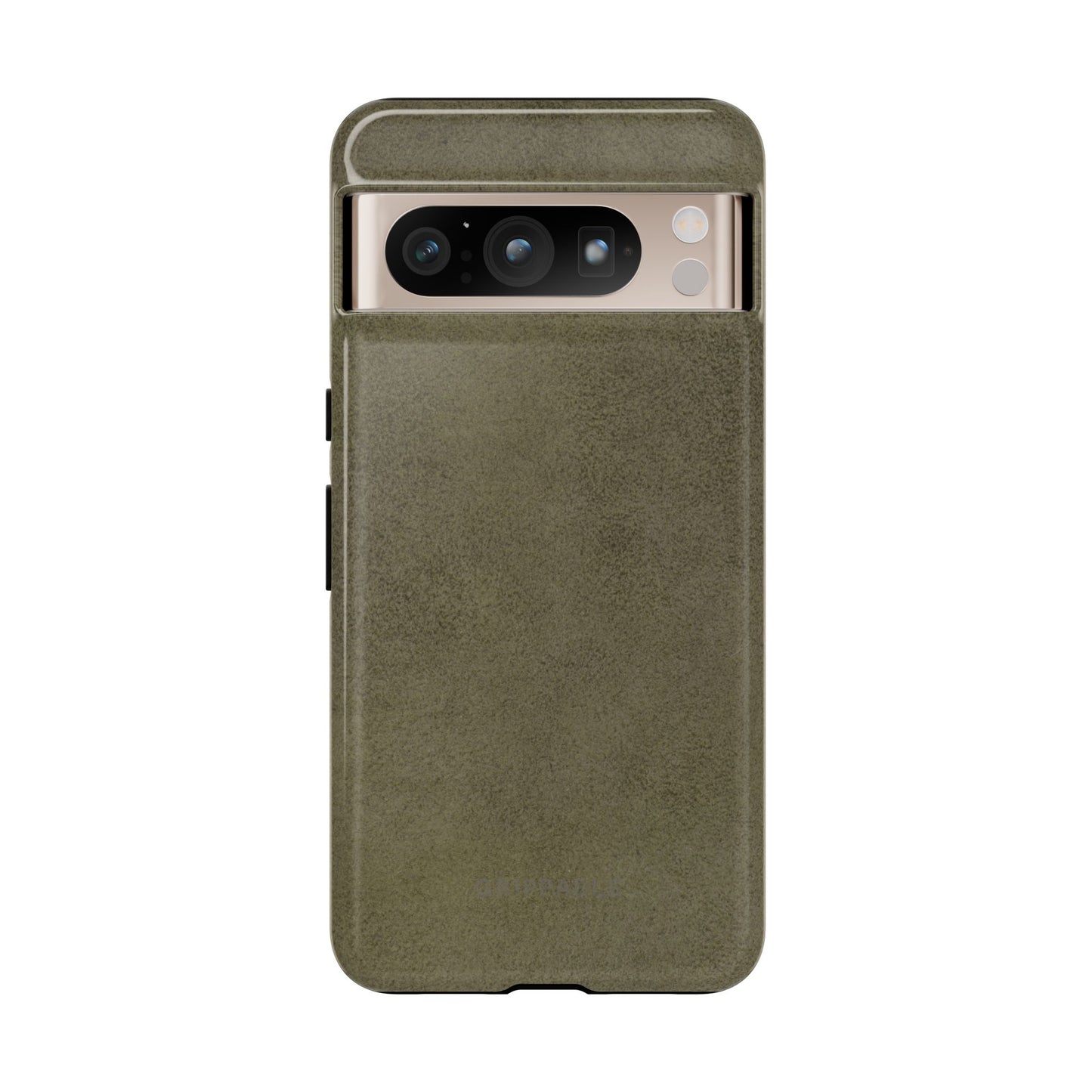 Suede Effect Khaki Tough Mobile Phone Case